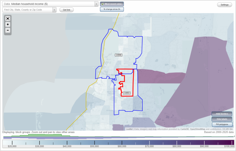 New Port Richey East, Florida (FL) Zip Code Map - Locations, Demographics - list of zip codes