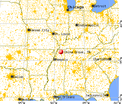 population map of china. China Grove, Tennessee map