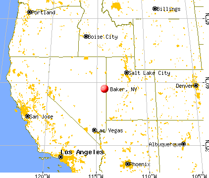 map of nevada with cities. Baker, Nevada map