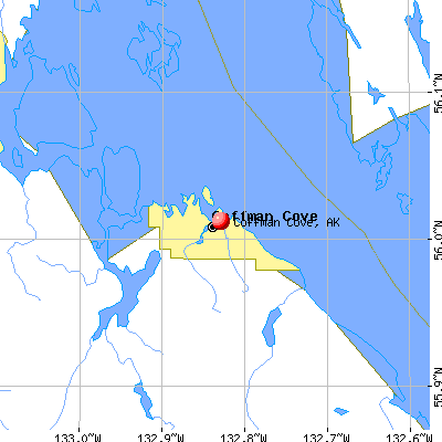 map of alaska cities. Coffman Cove, AK map