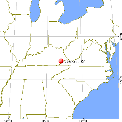 Blackey, Kentucky map
