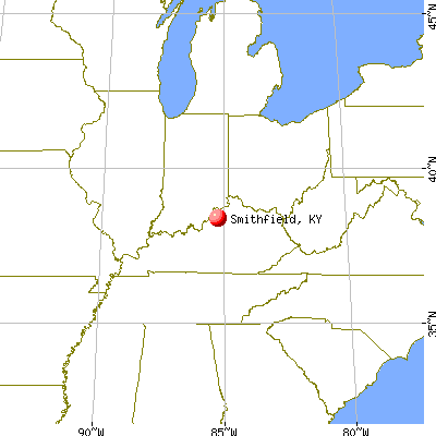 Smithfield, Kentucky map