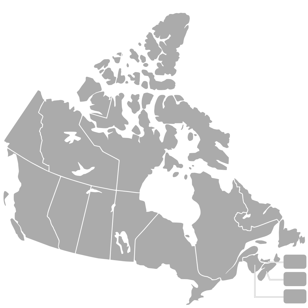 Canada navigation map