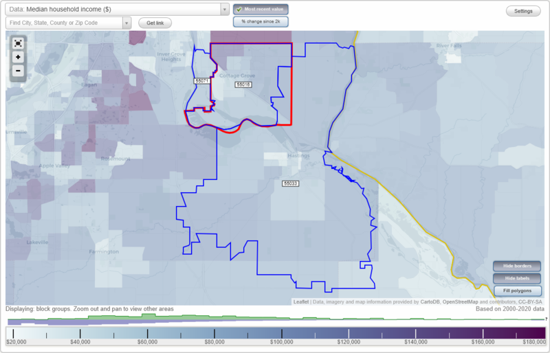 Cottage Grove, Minnesota (MN) Zip Code Map Locations, Demographics