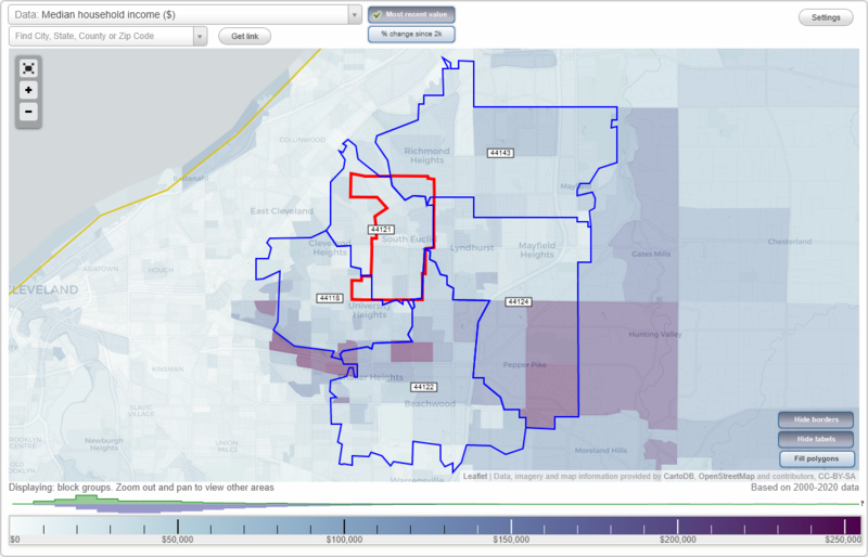 South Euclid, Ohio (OH) Zip Code Map Locations, Demographics list